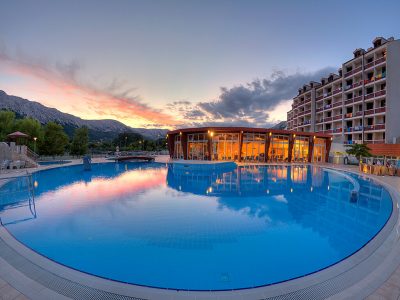 camping naturist bunculuka baska adriacamps hotel resort corinthia pool night