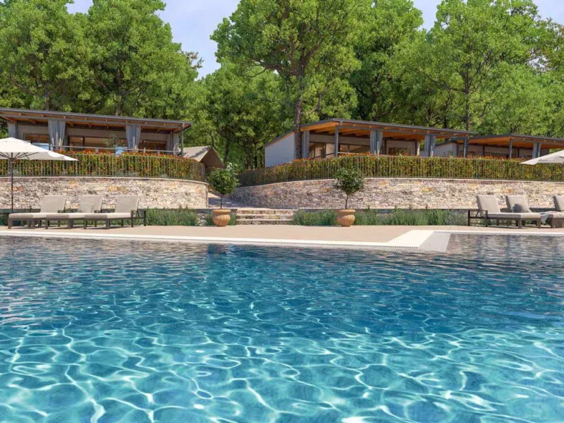 Camping Banki Istiran Village Stacaravans Interieur Zwembad