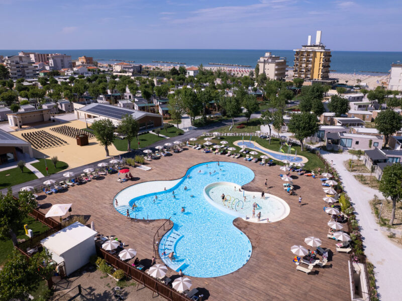 Rimini Family Village Bike Bazen Iz Pogled Iz Zraka 