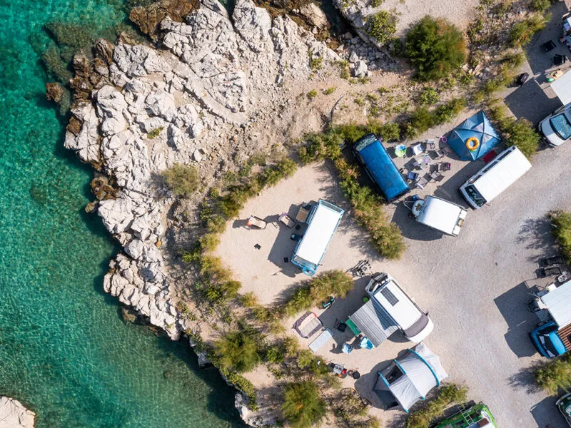Kamp Tiha Silo Pogled Na Paracle Iz Zraka